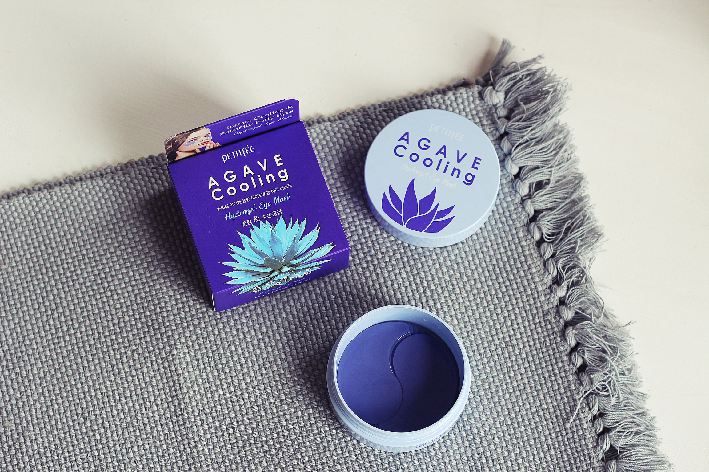 Корейские охлаждающие гидрогелевые патчи для век с экстрактом Агавы Petitfee Agave Cooling Hydrogel Eye Patch 60 шт. патчи из Кореи