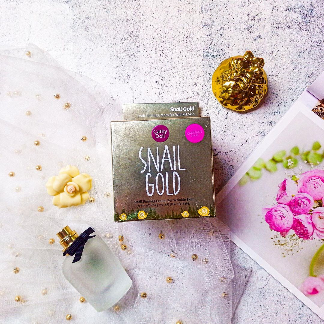 Натуральный антивозрастной омолаживающий крем для лица с улиткой и эффектом лифтинга против морщин Cathy Doll Snail Gold 50 гр. Таиланд