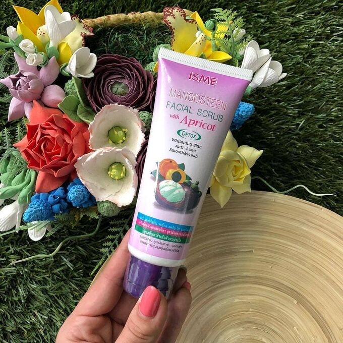 Натуральный Тайский скраб для лица с Мангостином и Абрикосом ISME Mangosteen Facial Scrub with Apricot купить в Москве и Московской области.