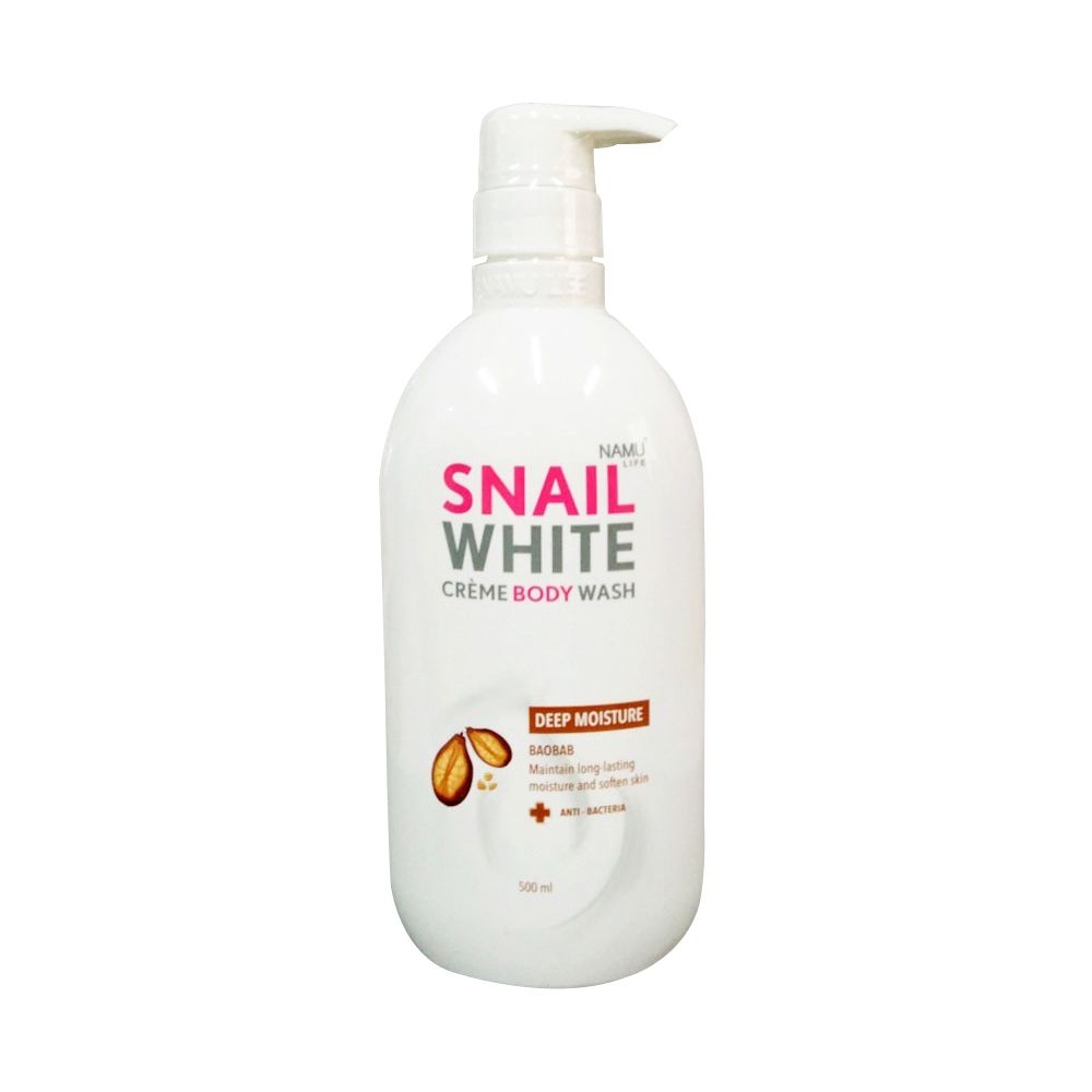Крем-гель для душа из Тайланда NAMU LIFE Snail White Cream Body Wash Deep Moisture BAOBAB 500 мл.
