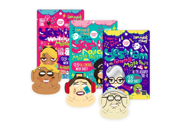 Тайская тканевая маска для лица с эффектом отбеливания кожи Cathy Doll 4D Yes I Am Whitening Mask Sheet 35 гр. купить в москве