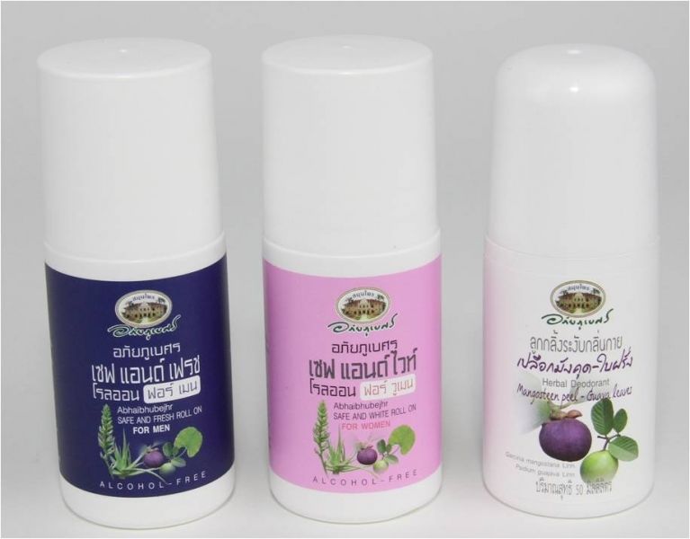 Тайский роликовый дезодорант ABHAIBHUBEJHR шариковый дезодорант Herbal deodorant Abhai white color купить в Москве и Московской обл. таиланд