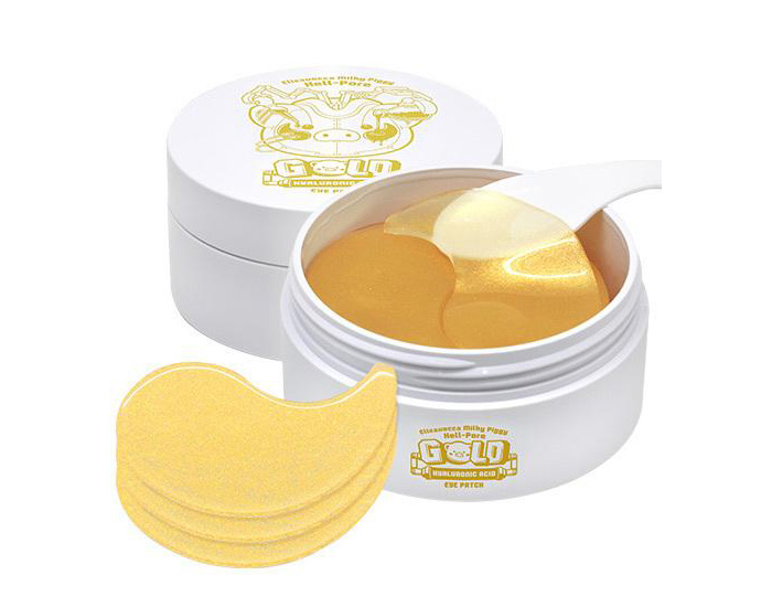 Увлажняющие гидрогелевые патчи из Кореи ELIZAVECCA GOLD HYALURONIC ACID EYE PATCH с гиалуроновой кислотой и золотом 30 пар. hell-pore_gold_hyaluronic_acid_eye_patch